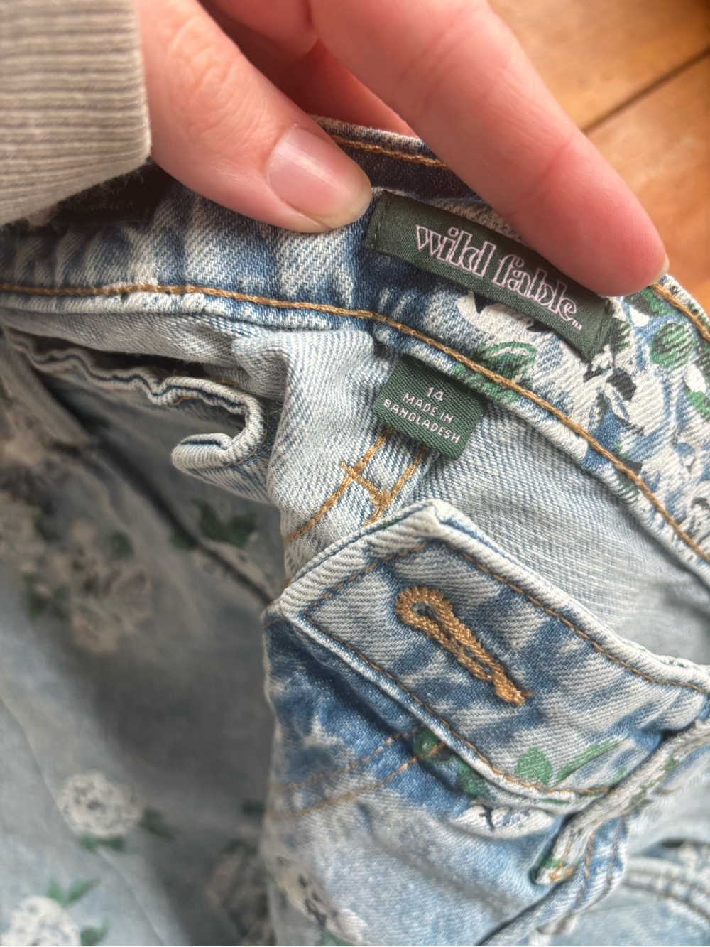 wild fable Light Blue Floral High Rise Jeans - Picture 2 of 2